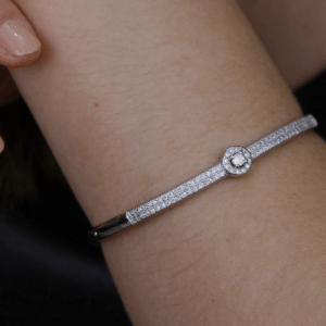 Bracelete cravejado ródio