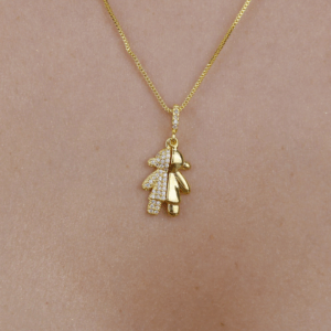 Colar Menina semi cravejado