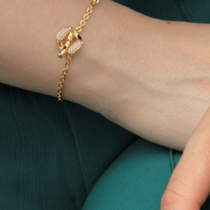 Pulseira fecho boia cravejado