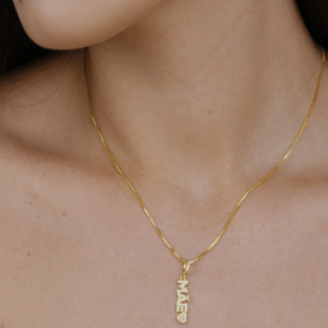 Colar mãe com coração cravejado