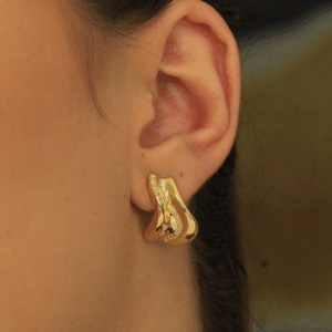 Brinco orgânico com fileira zirconias